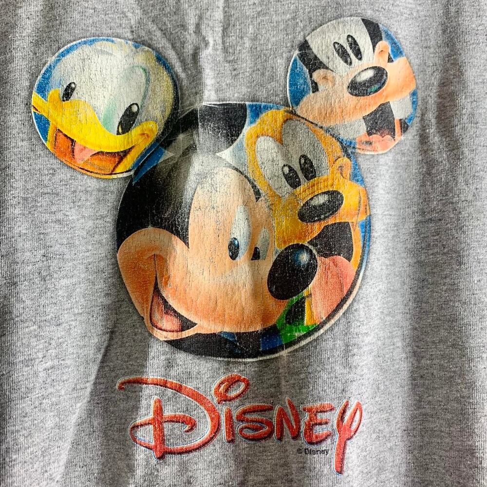 vintage Y2K 2000’s DISNEY MICKEY MOUSE GOOFY PLUTO long sleeve tee shirt 2XL